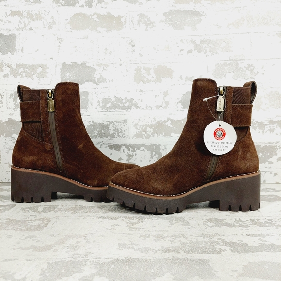 New Blondo Dahlia Suede Brown Waterproof Boot Ankle Boots i 589 - Picture 5 of 11